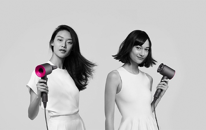 Шаштың құрылымы мен құрамы, Dyson шаш кептіргішімен сәндеу